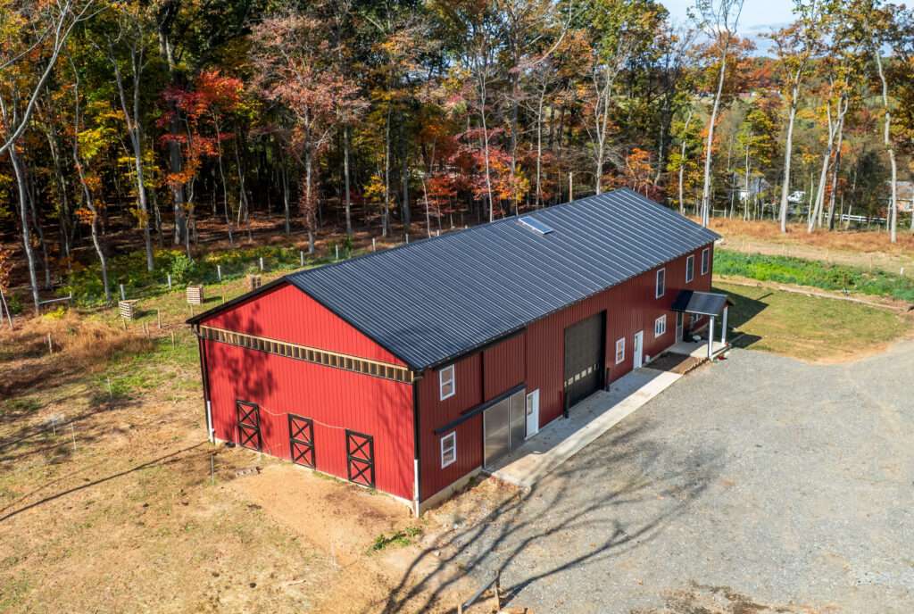 Pole barn building