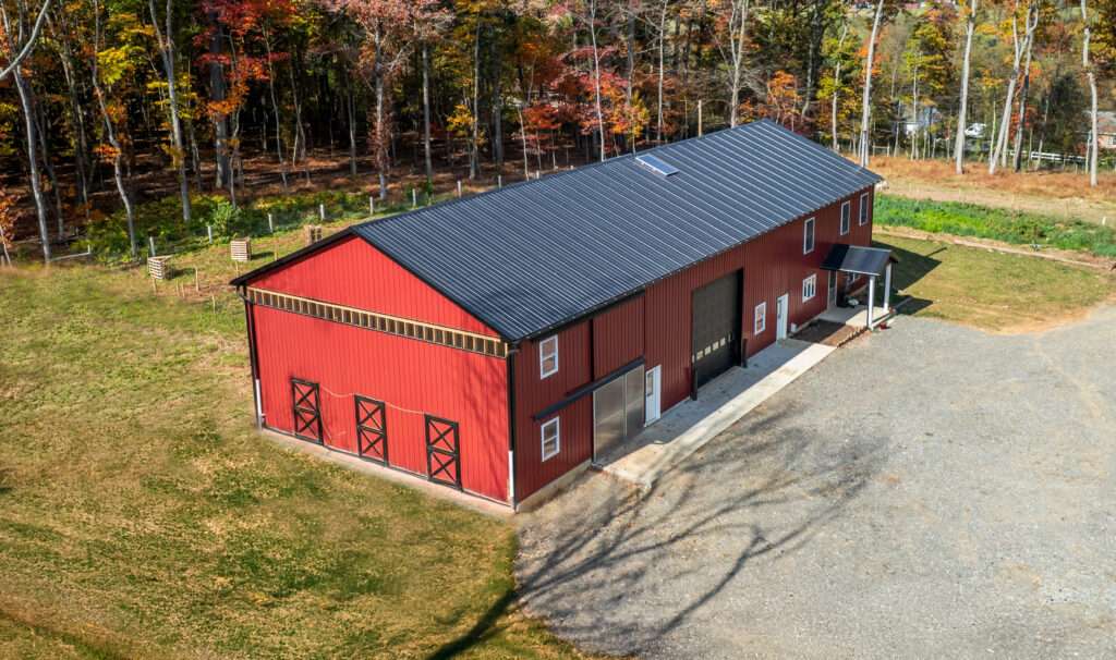 Red pole barn
